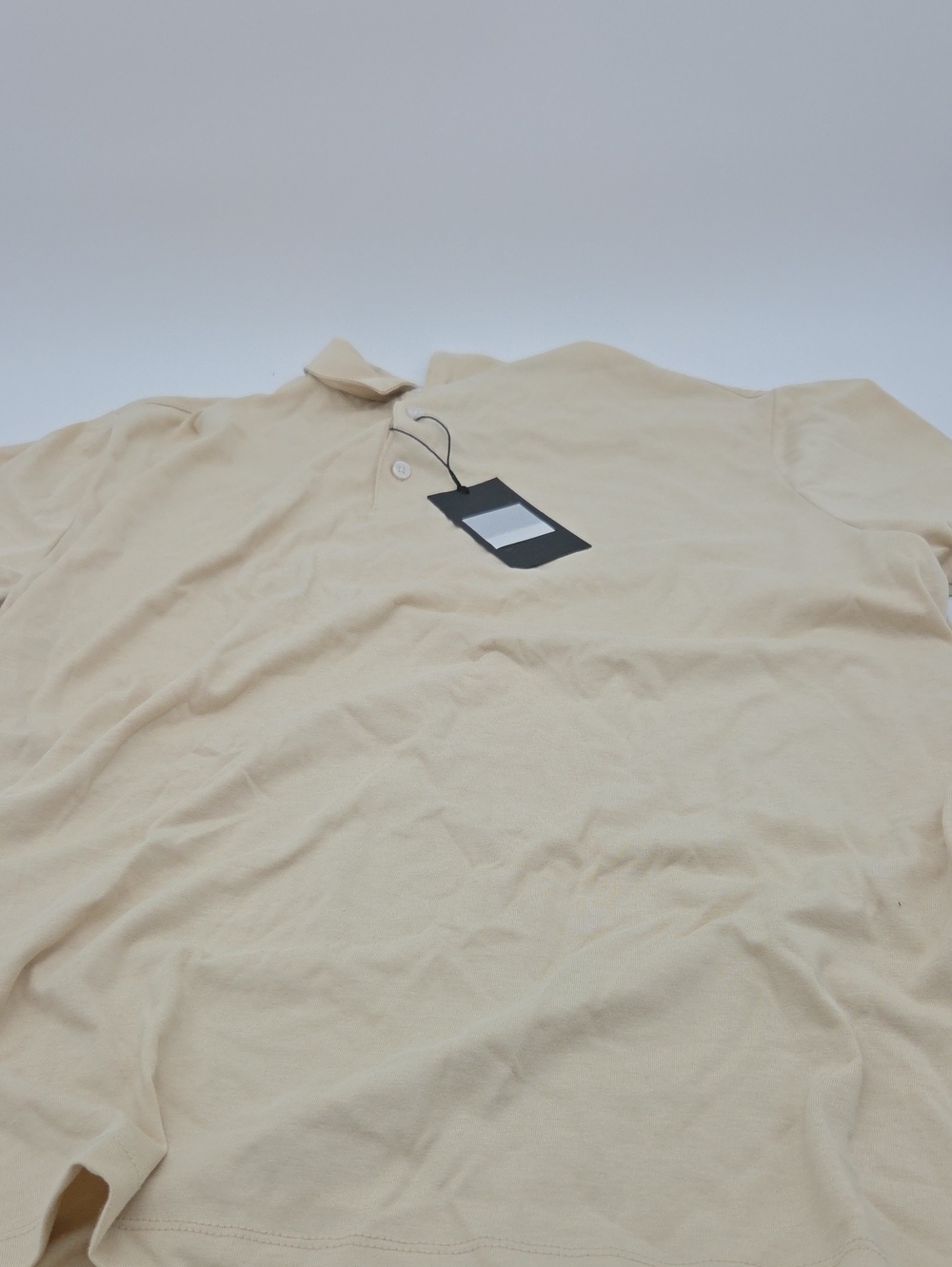 Men's Beige Polo Shirt - Clean Cotton Short Sleeve